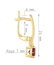 Женские Серьги_Серебро .925_ГРАНАТ__4-Лазурит-Онлайн