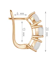 Женские Серьги_Серебро .925_ЛУННЫЙ КАМЕНЬ__4-Лазурит-Онлайн