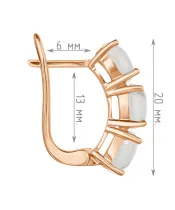 Женские Серьги_Серебро .925_ЛУННЫЙ КАМЕНЬ__4-Лазурит-Онлайн
