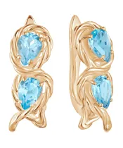 Женские Серьги_Серебро .925_ТОПАЗ__2-Лазурит-Онлайн