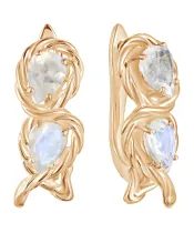 Женские Серьги_Серебро .925_ЛУННЫЙ КАМЕНЬ__2-Лазурит-Онлайн