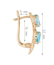 Женские Серьги_Серебро .925_ТОПАЗ__4-Лазурит-Онлайн