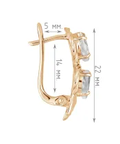 Женские Серьги_Серебро .925_ЛУННЫЙ КАМЕНЬ__4-Лазурит-Онлайн