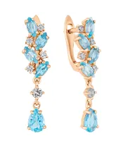 Женские Серьги_Серебро .925_ТОПАЗ_Нанокристалл_2-Лазурит-Онлайн