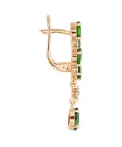 Женские Серьги_Серебро .925_ХРОМДИОПСИД_Нанокристалл_3-Лазурит-Онлайн