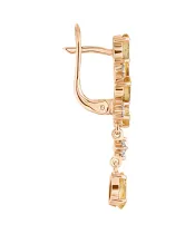 Женские Серьги_Серебро .925_ЦИТРИН_Нанокристалл_3-Лазурит-Онлайн