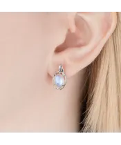 Женские Серьги_Серебро .925_ЛУННЫЙ КАМЕНЬ__5-Лазурит-Онлайн