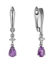 Женские Серьги_Серебро .925_АМЕТИСТ_Нанокристалл_2-Лазурит-Онлайн