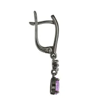 Женские Серьги_Серебро .925_АМЕТИСТ_Нанокристалл_3-Лазурит-Онлайн