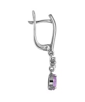 Женские Серьги_Серебро .925_АМЕТИСТ_Нанокристалл_3-Лазурит-Онлайн