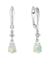 Женские Серьги_Серебро .925_ОПАЛ_Нанокристалл_2-Лазурит-Онлайн