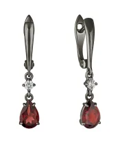 Женские Серьги_Серебро .925_ГРАНАТ_Нанокристалл_2-Лазурит-Онлайн