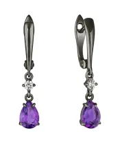 Женские Серьги_Серебро .925_АМЕТИСТ_Нанокристалл_2-Лазурит-Онлайн