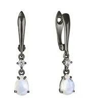 Женские Серьги_Серебро .925_ЛУННЫЙ КАМЕНЬ_Нанокристалл_2-Лазурит-Онлайн