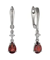 Женские Серьги_Серебро .925_ГРАНАТ_Нанокристалл_2-Лазурит-Онлайн