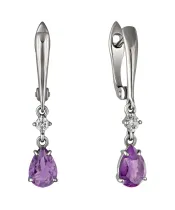 Женские Серьги_Серебро .925_АМЕТИСТ_Нанокристалл_2-Лазурит-Онлайн