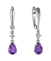 Женские Серьги_Серебро .925_АМЕТИСТ_Нанокристалл_2-Лазурит-Онлайн