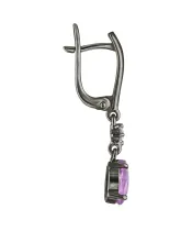 Женские Серьги_Серебро .925_АМЕТИСТ_Нанокристалл_3-Лазурит-Онлайн