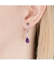 Женские Серьги_Серебро .925_АМЕТИСТ_Нанокристалл_5-Лазурит-Онлайн