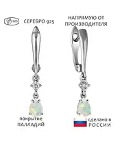 Женские Серьги_Серебро .925_ОПАЛ_Нанокристалл_1-Лазурит-Онлайн