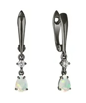 Женские Серьги_Серебро .925_ОПАЛ_Нанокристалл_2-Лазурит-Онлайн