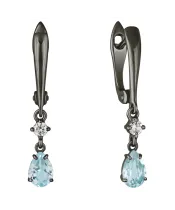 Женские Серьги_Серебро .925_ТОПАЗ_Нанокристалл_2-Лазурит-Онлайн