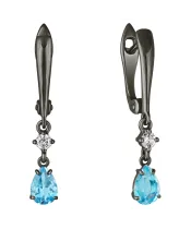 Женские Серьги_Серебро .925_ТОПАЗ_Нанокристалл_2-Лазурит-Онлайн