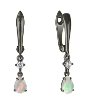 Женские Серьги_Серебро .925_ОПАЛ_Нанокристалл_2-Лазурит-Онлайн