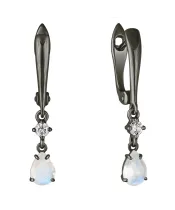 Женские Серьги_Серебро .925_ЛУННЫЙ КАМЕНЬ_Нанокристалл_2-Лазурит-Онлайн