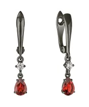 Женские Серьги_Серебро .925_ГРАНАТ_Нанокристалл_2-Лазурит-Онлайн