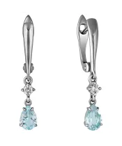 Женские Серьги_Серебро .925_ТОПАЗ_Нанокристалл_2-Лазурит-Онлайн