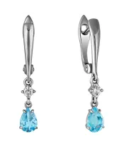 Женские Серьги_Серебро .925_ТОПАЗ_Нанокристалл_2-Лазурит-Онлайн