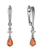 Женские Серьги_Серебро .925_ЦИТРИН_Нанокристалл_2-Лазурит-Онлайн