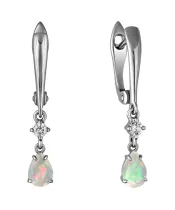 Женские Серьги_Серебро .925_ОПАЛ_Нанокристалл_2-Лазурит-Онлайн