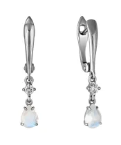 Женские Серьги_Серебро .925_ЛУННЫЙ КАМЕНЬ_Нанокристалл_2-Лазурит-Онлайн