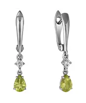 Женские Серьги_Серебро .925_ХРИЗОЛИТ_Нанокристалл_2-Лазурит-Онлайн