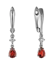 Женские Серьги_Серебро .925_ГРАНАТ_Нанокристалл_2-Лазурит-Онлайн