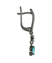 Женские Серьги_Серебро .925_АПАТИТ_Нанокристалл_3-Лазурит-Онлайн