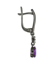 Женские Серьги_Серебро .925_АМЕТИСТ_Нанокристалл_3-Лазурит-Онлайн