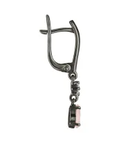 Женские Серьги_Серебро .925_КВАРЦ РОЗОВЫЙ_Нанокристалл_3-Лазурит-Онлайн