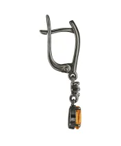 Женские Серьги_Серебро .925_ЦИТРИН_Нанокристалл_3-Лазурит-Онлайн