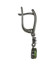 Женские Серьги_Серебро .925_ХРОМДИОПСИД_Нанокристалл_3-Лазурит-Онлайн