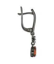 Женские Серьги_Серебро .925_ЦИТРИН_Нанокристалл_3-Лазурит-Онлайн