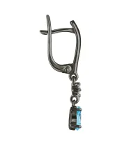 Женские Серьги_Серебро .925_ТОПАЗ_Нанокристалл_3-Лазурит-Онлайн