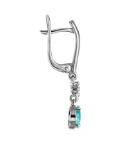 Женские Серьги_Серебро .925_АПАТИТ_Нанокристалл_3-Лазурит-Онлайн