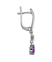 Женские Серьги_Серебро .925_АМЕТИСТ_Нанокристалл_3-Лазурит-Онлайн