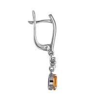 Женские Серьги_Серебро .925_ЦИТРИН_Нанокристалл_3-Лазурит-Онлайн