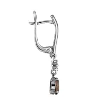 Женские Серьги_Серебро .925_РАУХТОПАЗ_Нанокристалл_3-Лазурит-Онлайн