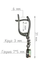 Женские Серьги_Серебро .925_ОПАЛ_Нанокристалл_4-Лазурит-Онлайн