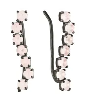 Женские Серьги_Серебро .925_КВАРЦ РОЗОВЫЙ__2-Лазурит-Онлайн